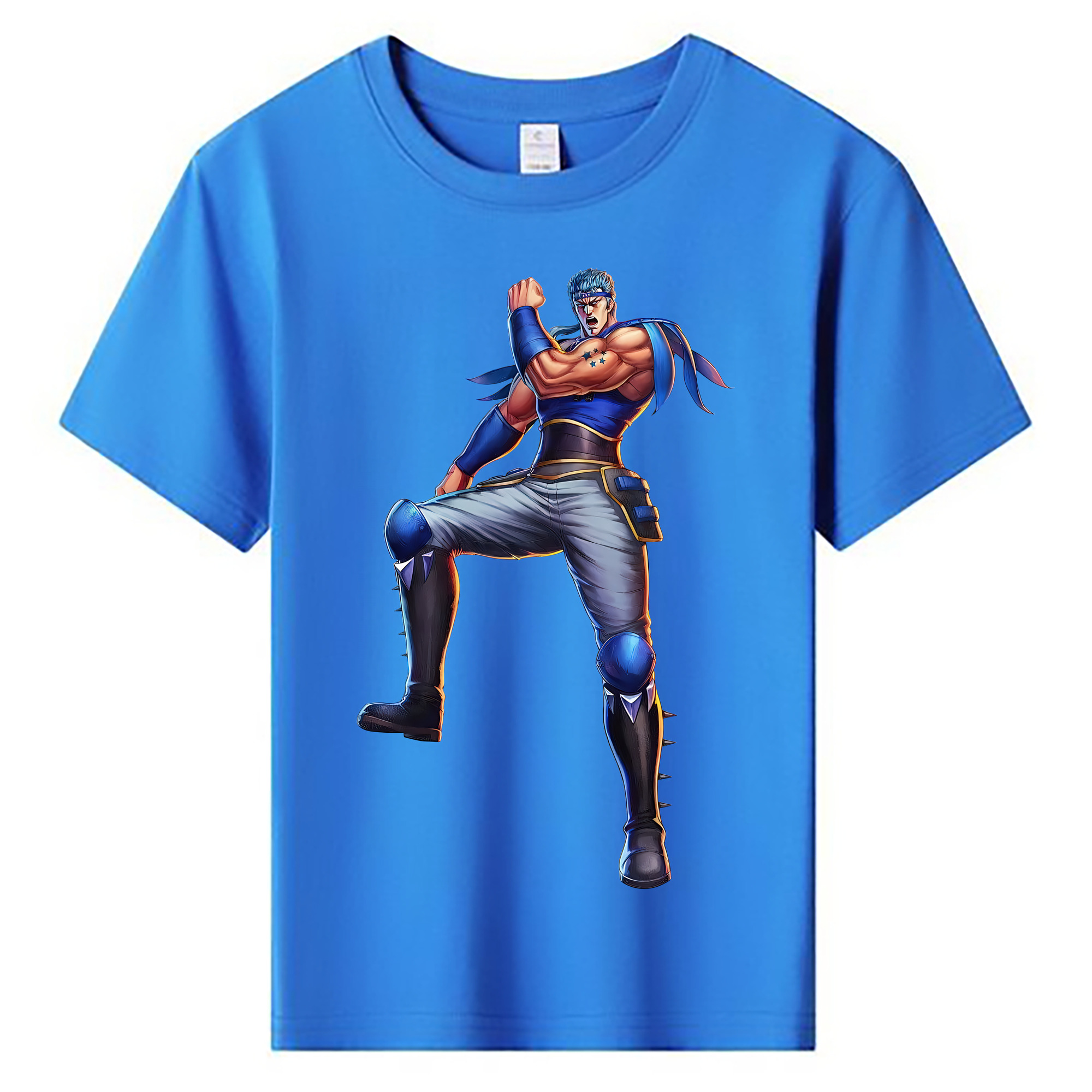 （画像用） 北斗の拳 Fist of the North Star 綿100％キッズTシャツ（フロントプリント）